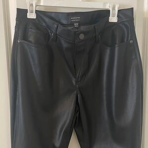 Banana Republic Black vegan leather Straight Leg Pants
